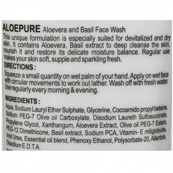 Buy Oshea Herbals Aloepure Aloevera Basil Face Wash 120 g Online