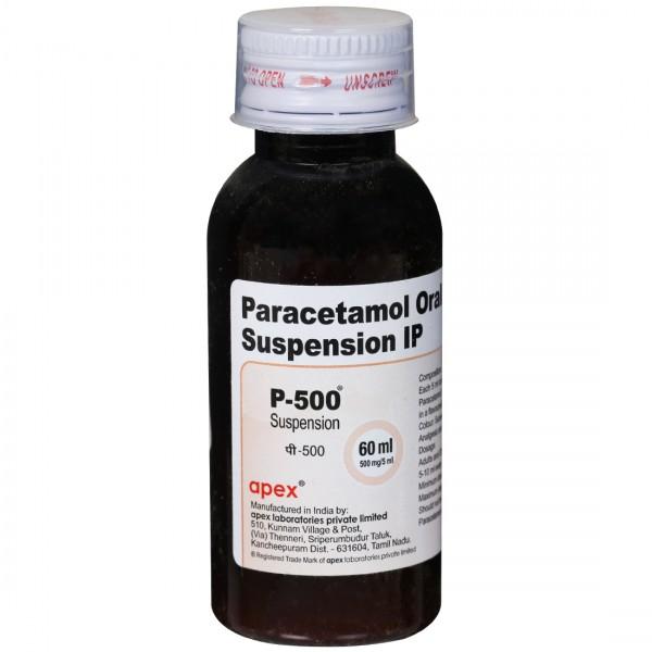 Buy P 500 mg Suspension 60 ml Online at Best price in India | Flipkart ...