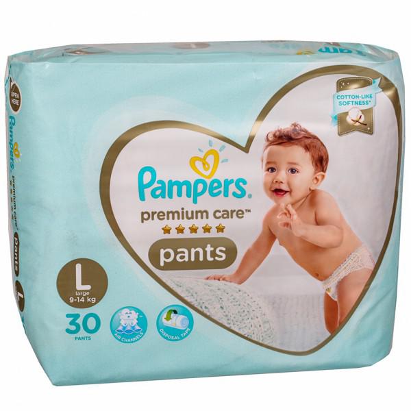 Pampers Premium Care Pants, Large size baby Diapers, (L) 132 Count Softest  ever Pampers Pants