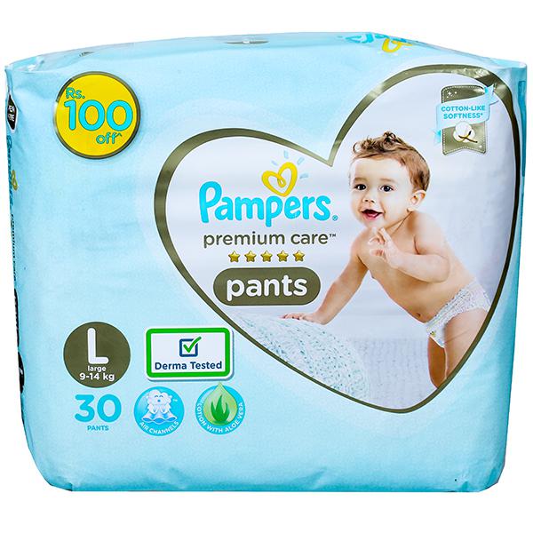 Pampers Premium Care Pants with Aloe Vera  CottonLike Softness  Size  Large Buy packet of 44 diapers at best price in India  1mg