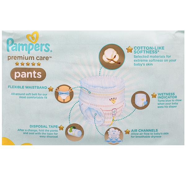 Pampers Premium Care Pants Diapers  L  Buy 62 Pampers Cotton Inner Cover Pant  Diapers for babies weighing  14 Kg  Flipkartcom