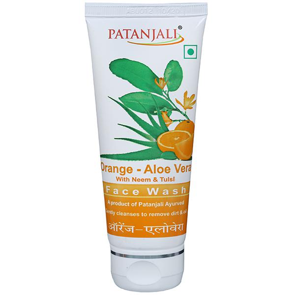 Buy Patanjali Orange Aloe Vera With Neem Tulsi Face Wash 60 g Online at