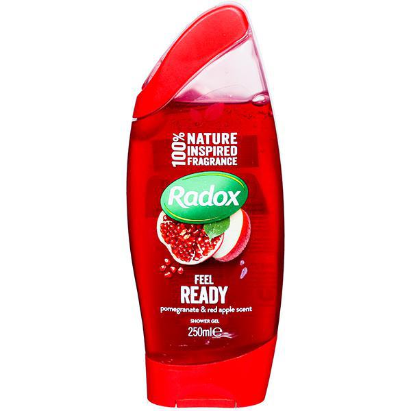 Buy Radox Feel Ready Pomegranate & Red Apple Scent Shower Gel (Free Lifebuoy Hand Sanitizer Spray 75 ml) ml Online | Health+ (SastaSundar)