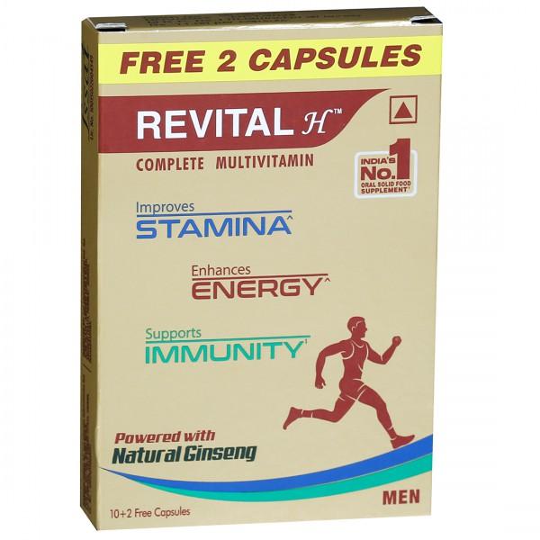 Buy Revital H Complete Multivitamin for Men with Natural Ginseng (Free ...