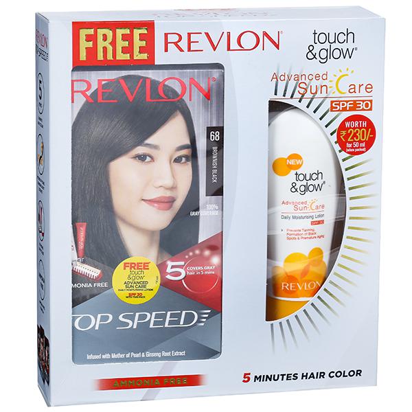 Revlon Top Speed Hair Color Man Natural Black 70M Combo Pack