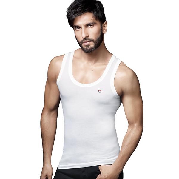 Buy Rupa Frontline Xing Cotton RN White Vest L 90 cm Online