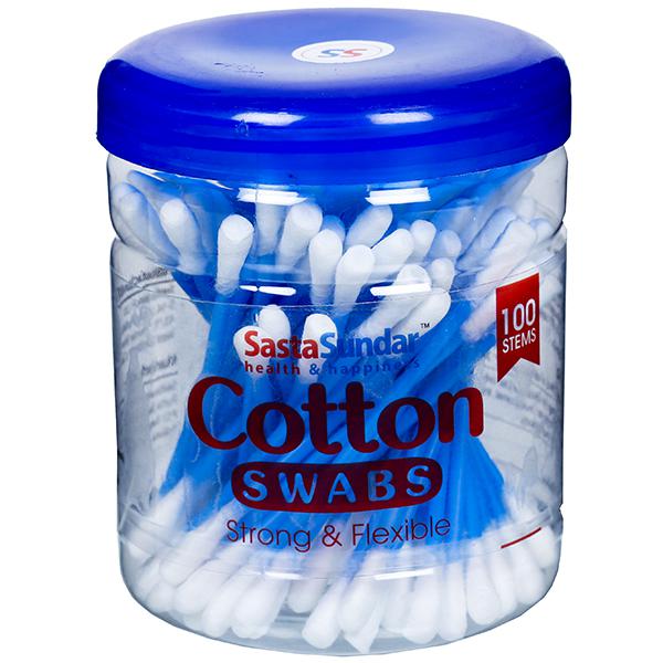 Buy Sastasundar Cotton Swabs Stems (100 Pack) Online at Best price in ...