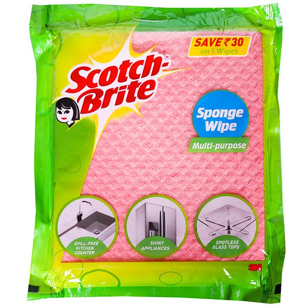 Scotch-Brite Wipes, Reusable, 5 Pack, 5 Each