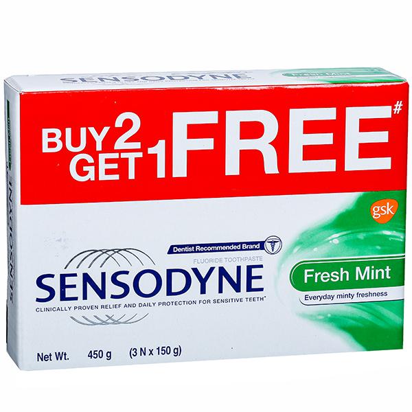 Buy Sensodyne Fresh Mint Toothpaste (Buy 2 Get 1 Free) 3 x 150 g Online Buy Sensodyne Fresh Mint Toothpaste (Buy 2 Get 1 Free) 3 x 150 g Online
