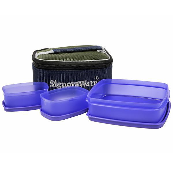 Signoraware Compact Small Lunch Box with Bag