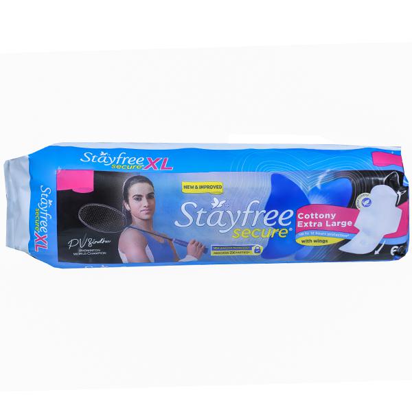 Buy STAYFREE Sanitary Pads - Secure Xl Cottony Soft, With Wings 6 pads  Online at Best Price. of Rs 42 - bigbasket