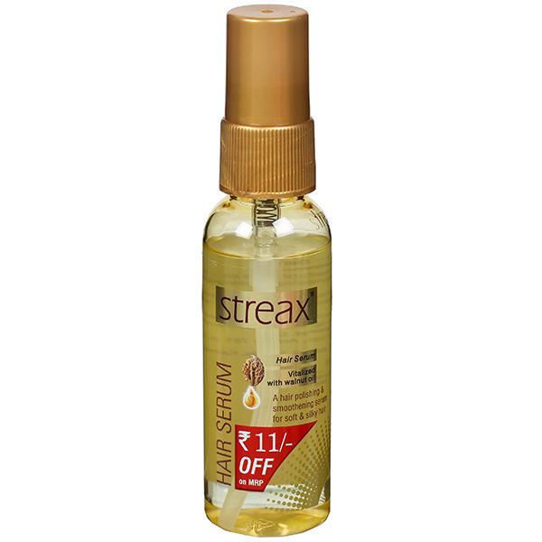 Buy Streax Hair Serum Vitalized With Walnut Oil Rs 11 Off On Mrp 45 Ml Online At Best Price In 1696