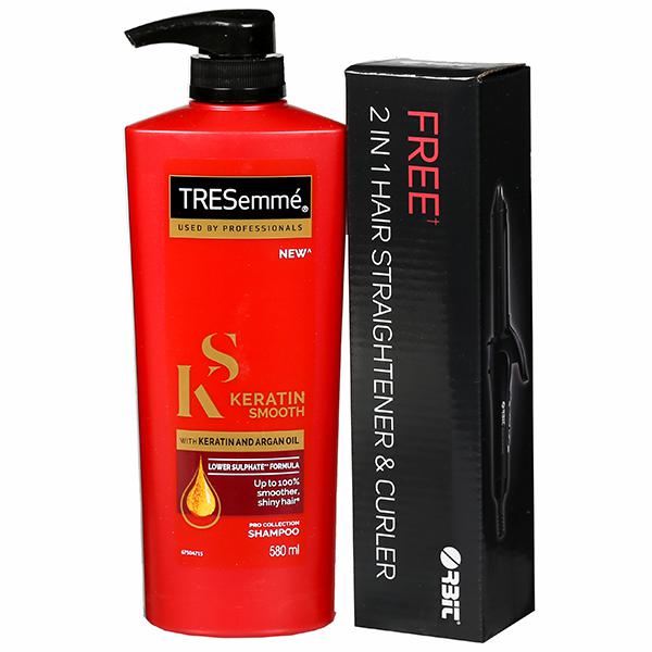 Tresemme shampoo with 2025 hair straightener and curler