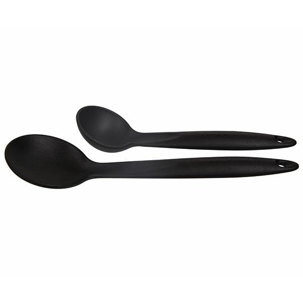 Buy Tupperware Serving Spoon (Black) Oval & Round Combo Set Pack Of 2 ...