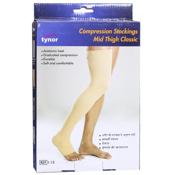 Buy Tynor Compression Stockings Classic Mid Thigh M Pack Of 2