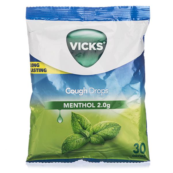 Buy Vicks Menthol Cough Drops 2.0 g Pack Of 30 Online at Best price in ...