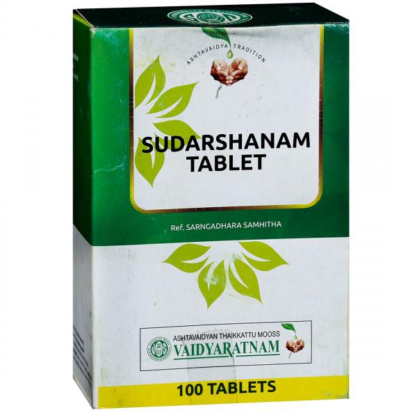 Buy Vaidyaratnam Sudarshanam 100 Tablets Online at Best price in India ...