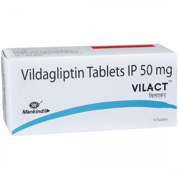 Buy Vilact 50 mg Tablet (10 Tab) Online | Flipkart Health+