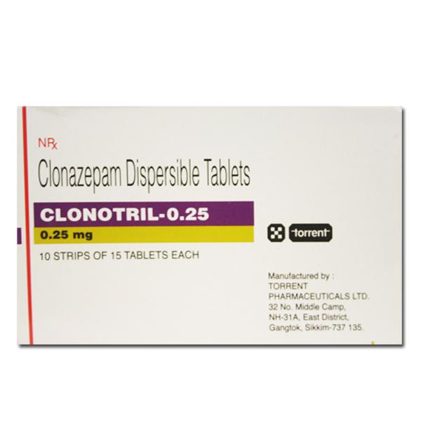 Buy Clonotril 0.25 mg Tablet (15 Tab) Online at Best price in India ...