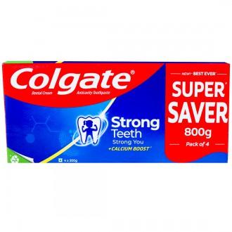 Buy Colgate Strong Teeth Toothpaste 4 x 200 g Online at Best price in ...