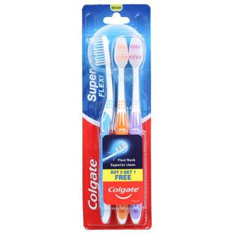 Buy Colgate Super Flexi Medium Toothbrush (Buy 2 Get 1 Free) Pack Of 3 ...