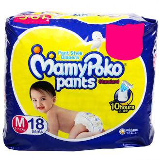 Buy MamyPoko Pants Standard Diapers M (7 - 12 kg) Pack Of 18 Online at ...