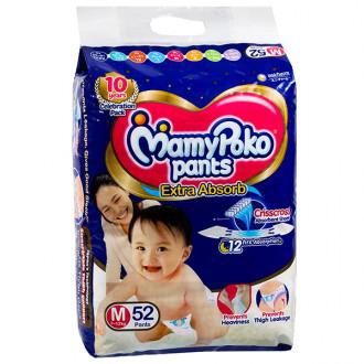 Buy MamyPoko Pants Extra Absorb Diapers M (7-12 kg) Pack Of 52 Online ...