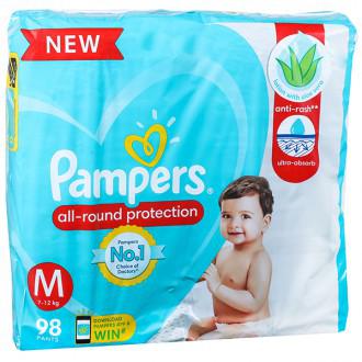 Buy Pampers All Round Protection Pants M (7-12 kg) Pack Of 98 Online at ...